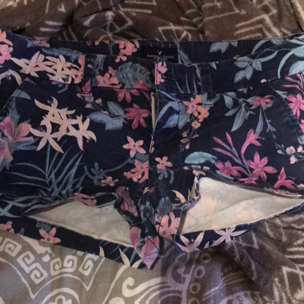 Flowered American Eagle Shorts